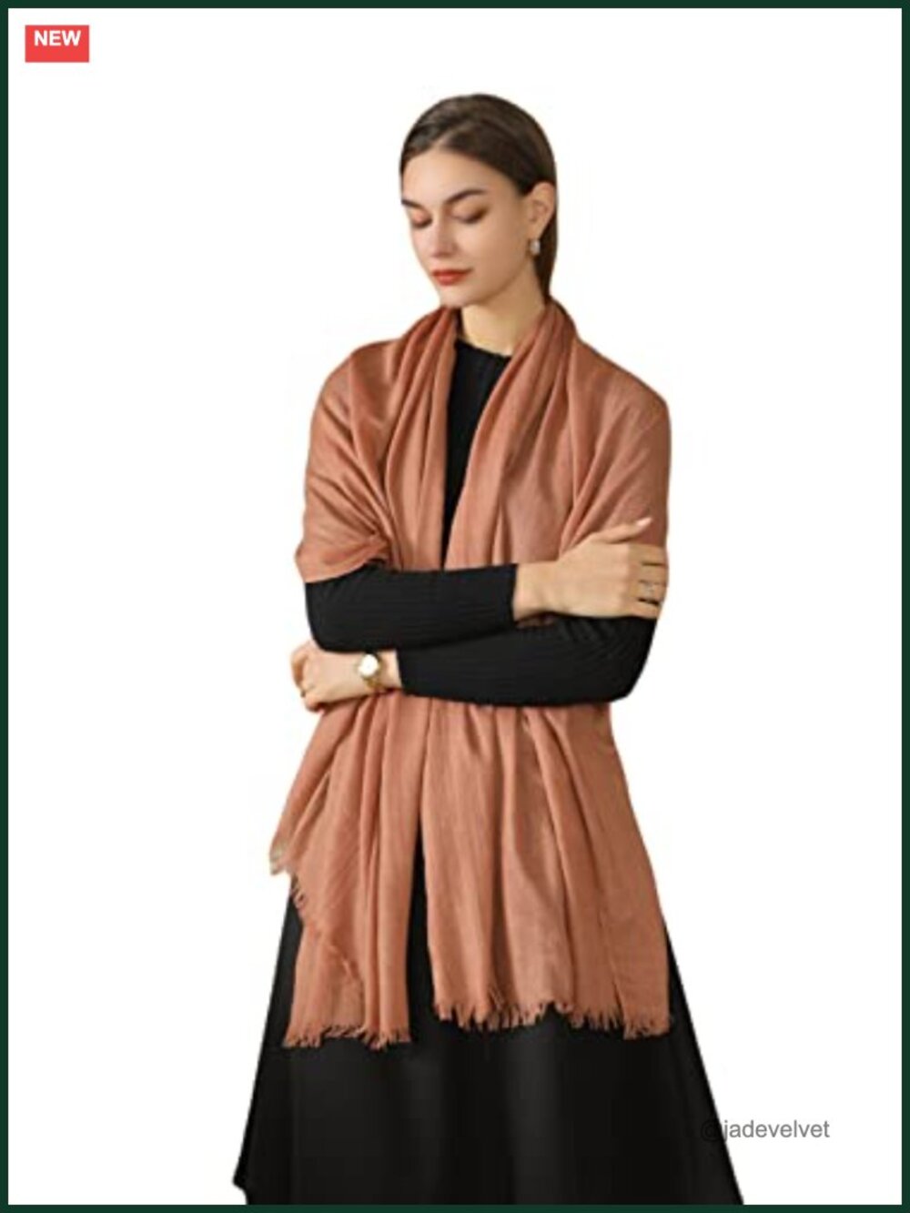Solid Color Fringe Scarf Shawl Wrap for Women Men Lightweight 80% Polyester 20%